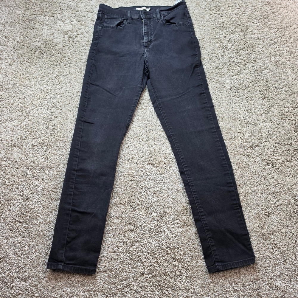 Levis Mile High Super Skinny Jeans Womens 31 Black Casual Lightweight Athletic‎